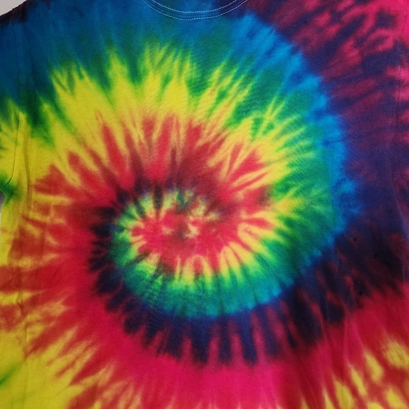 Colortone Rainbow swirl short sleeve tie dye shirt Size Adult M - Picture 5 of 11